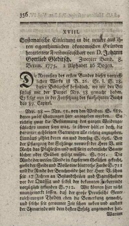 Systematische Einleitung in die neuere aus ihren eigenthümlichen physikalisch-ökonomischen Gründen hergeleitete Forstwissenschaft. Bd.2.