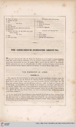 Die Griechisch-Dorische Ordnung