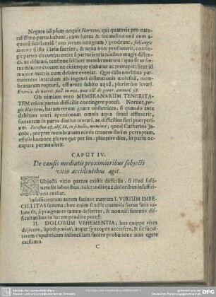 Caput IV. De causis mediatis proximioribus subjecti vitio accidentibus agit