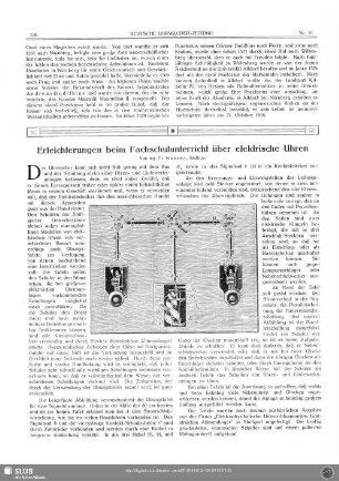 Erleichterungen beim Fachschulunterricht über elektrische Uhren