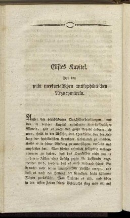 Eilftes Kapitel. Von den nicht merkurialischen antisyphilitischen Arzneymitteln