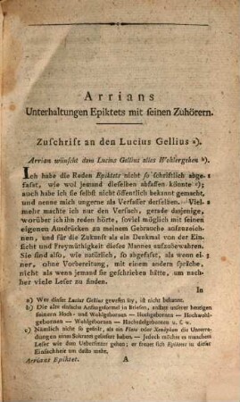Unterredungen Epiktets mit seinen Schülern, 1