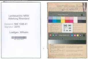 Entnazifizierung Wilhelm Luettgen , geb. 14.02.1891 (Polizist)