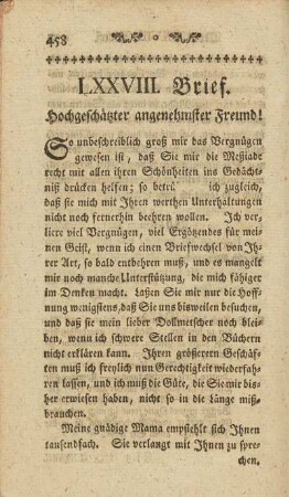 LXXVIII. Brief.