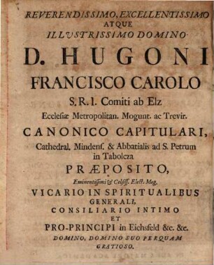 Diss. inaug. iur. Germ. hist. can. publ. de diversarum religionum in eodem territorio tolerantia ac receptione generica & speciali