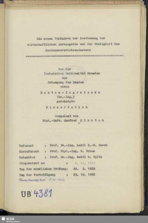 Ein neues Verfahren zur Bestimmung der wirtschaftlichen Ausbaugröße und der Würdigkeit von Hochwasserschutzmaßnahmen
