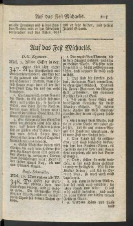 Auf das Fest Michaelis