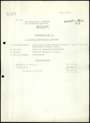 G. Welter, Lagebericht Nr. 6