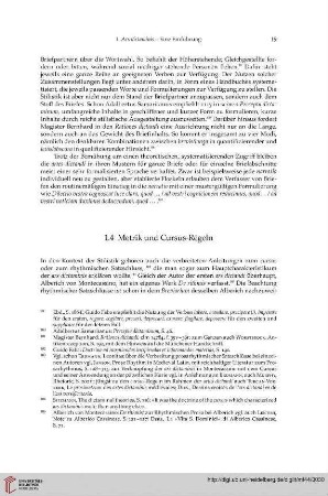1.4 Metrik und Cursus-Regeln