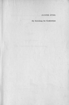 Die Entstehung des Kosakentums