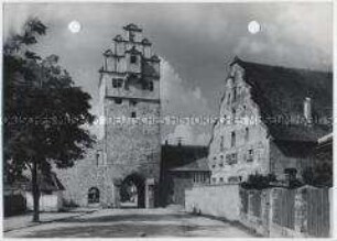 Dinkelsbühl, Nördlinger Tor und Stadtmühle