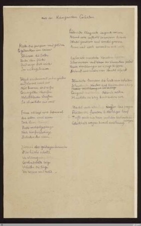 Liebende klagende zagende wesen (Stimmen im Strom) : [SW III: H12]; [SW III, S. 99/147-148]