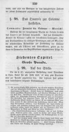 Siebentes Capitel. Große Parade.