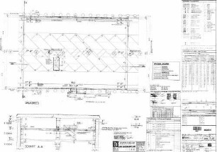 Stuttgart Hbf: Werkplan B-Ebene, Grundriss, Schnitt A-A, Sanitär Empfangsgeb. Block 11