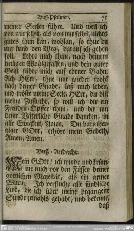 Buß-Andacht