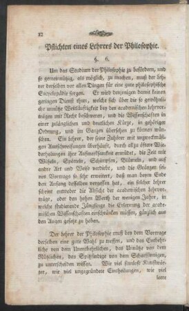 Pflichten eines Lehrers der Philosophie