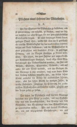 Pflichten eines Lehrers der Philosophie