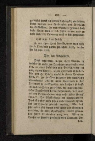 Von den Titulaturen.