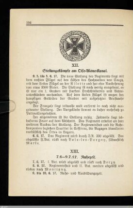 XII. Stellungskämpfe am Oise-Aisne-Kanal