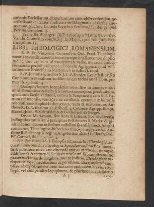 Libri Theologici Romanensium.