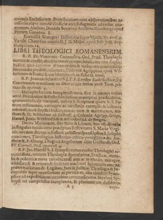 Libri Theologici Romanensium.