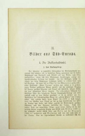II. Bilder aus Süd-Europa