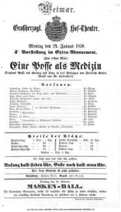 Eine Posse als Medizin