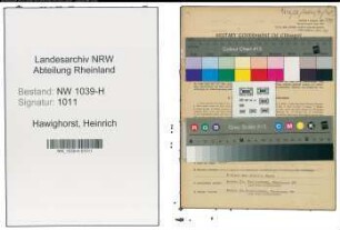 Entnazifizierung Heinrich Hawighorst , geb. 14.12.1901 (Bahnbeamter)