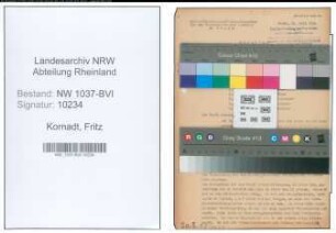Entnazifizierung Fritz Kornadt , geb. 31.03.1903 (Beamter)