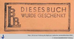 [Provenienz]: Badische Landesbibliothek