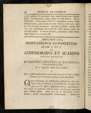 42-53, Sp. 70. De Adsessoribus & Scabinis