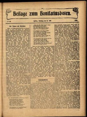 Zweite Ausgabe vom Sonntag, den 15. Juli 1906.