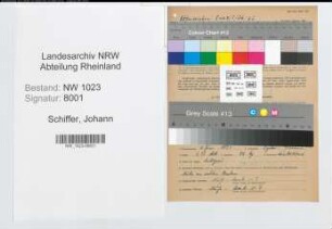 Entnazifizierung Johann Schiffer , geb. 08.06.1897 (Hilfsarbeiter)