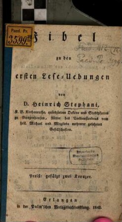 Fibel zu den ersten Lese-Uebungen