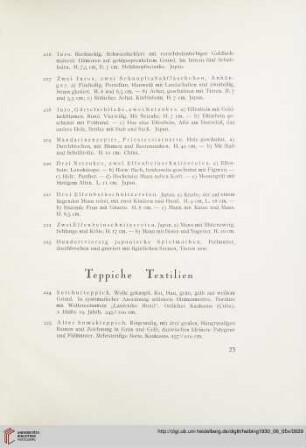 Teppiche, Textilien (Nr. 224-241)