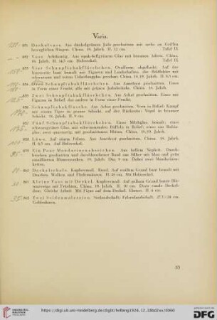 Varia (Nr. 851-862)