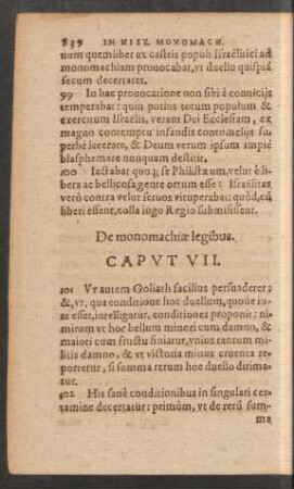 De monomachiae legibus. Caput VII.
