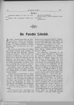 Die Parochie Lobstädt