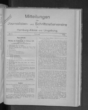 Nr. 1. : Februar 1919.
