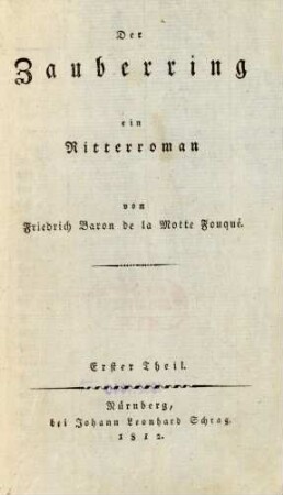 Theil 1: Der Zauberring