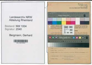 Entnazifizierung Gerhard Bergmann , geb. 26.05.1905 (Elektromonteur)