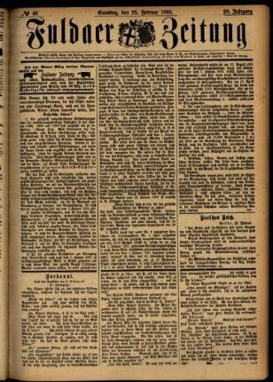 Ausgabe vom Samstag, den 25. Februar 1893.