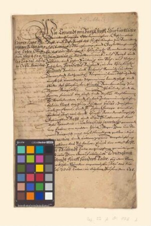 Obligation über 4500 Taler, die Johann v. Ribbeck der Allgemeinen Landschaft leiht.