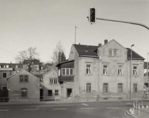Mittweida, Wohnhaus : Mittweida, Wohnhaus mit Kontorgebäude und Werkstatt, Bahnhofstraße 2, um 1880, Straßenansicht