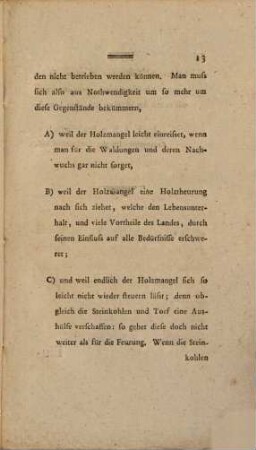Etwas über den Holzmangel : nebst einigen Vorschlägen, wie demselben am füglichsten abzuhelfen sey