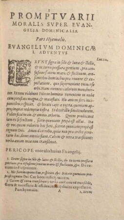 Evangelivm Dominicae I. Adventvs.