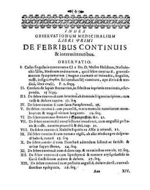 Index Observationum Medicinalium