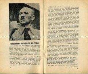 Kommunistische Tarnschrift zum Tod von Hans Beimler im Spanischen Bürgerkrieg im Einband eines Heftes aus "Reclams Universalbibliothek"