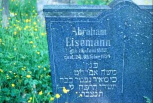 Jüdischer Friedhof, einzelner Grabstein