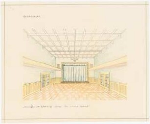 Jugenderholungsheim Schinkelwettbewerb 1943: Festsaal. Perspektivische Ansicht